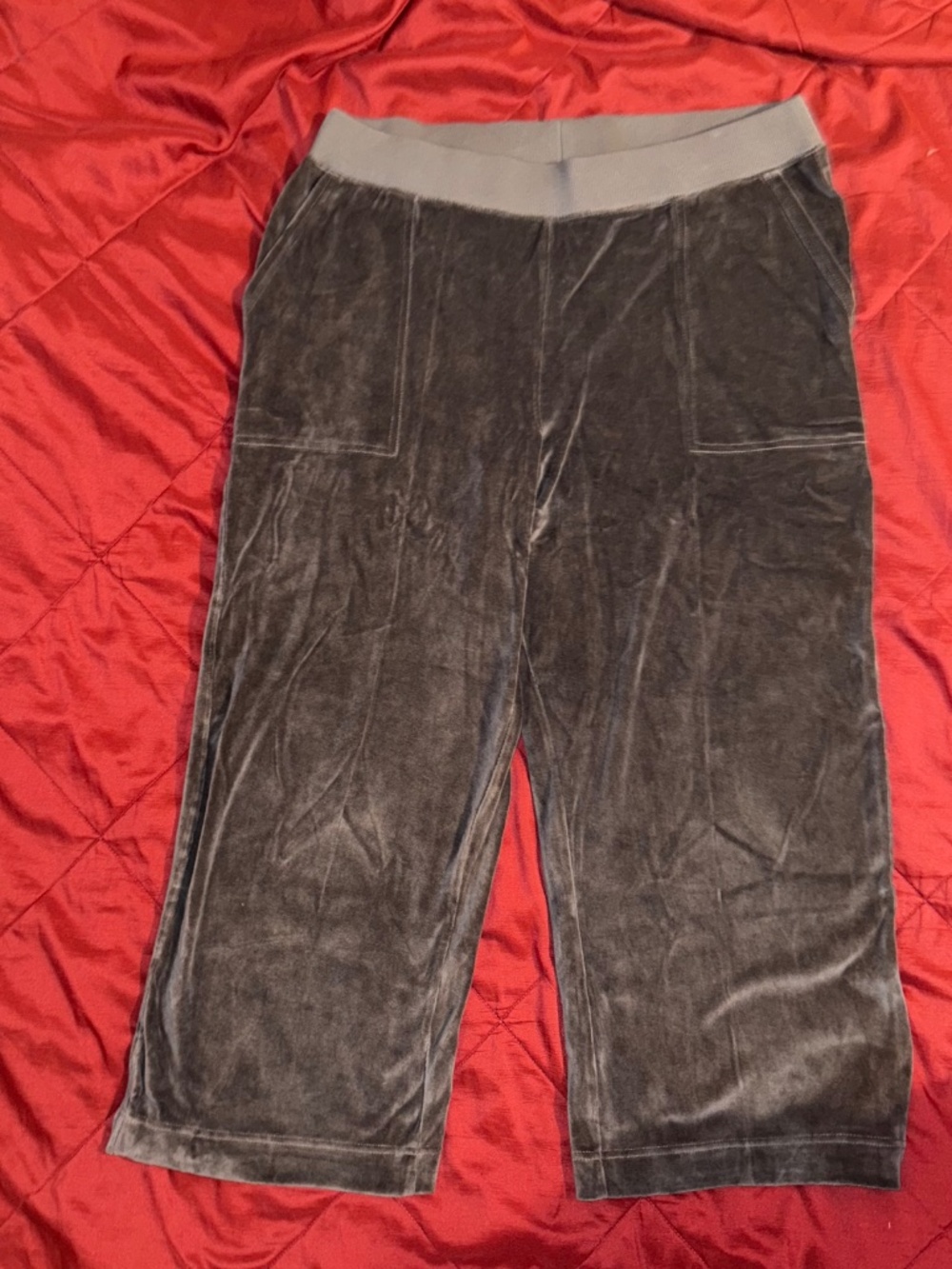 Pact 100% Organic Cotton Pure Velour Wide Leg Pant in XL 26” inseam, NWT